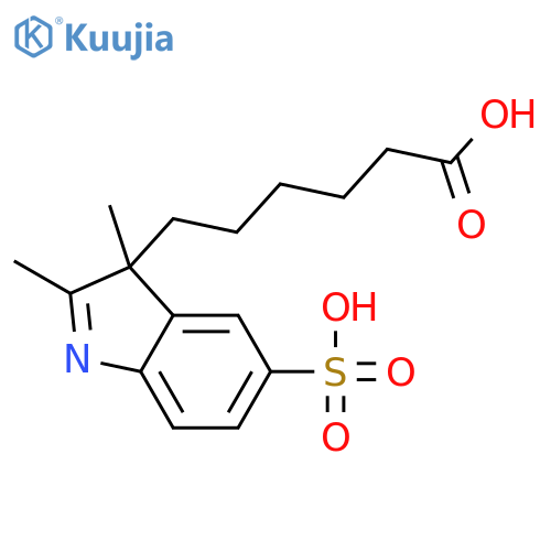 2,3-dimethyl-5-sulfo-3H-Indole-3-hexanoic acid structure
