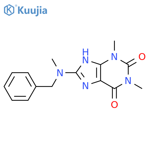 8-benzyl(methyl)amino-1,3-dimethyl-2,3,6,7-tetrahydro-1H-purine-2,6-dione structure