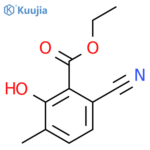 Ethyl 6-cyano-2-hydroxy-3-methylbenzoate structure