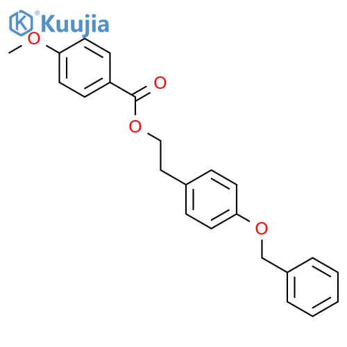 Benzoic acid, 4-methoxy-, 2-[4-(phenylmethoxy)phenyl]ethyl ester structure