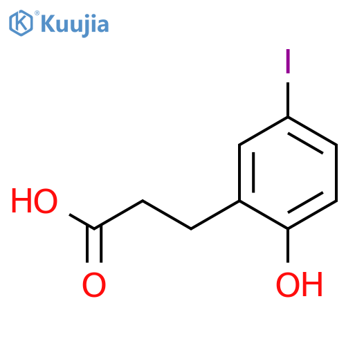 Benzenepropanoic acid, 2-hydroxy-5-iodo- structure