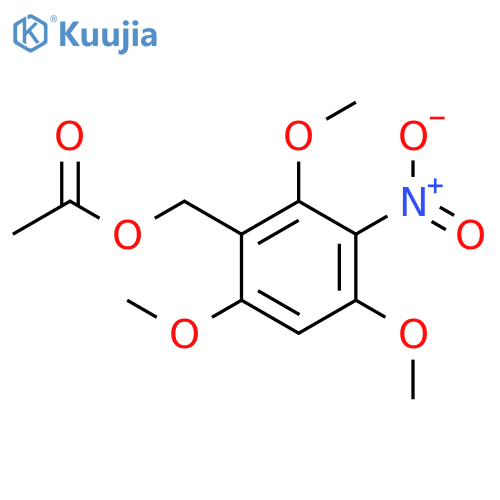 Benzenemethanol,2,4,6-trimethoxy-3-nitro-, 1-acetate structure