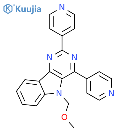 5-(methoxymethyl)-2,4-di(pyridin-4-yl)-5H-pyrimido[5,4-b]indole structure