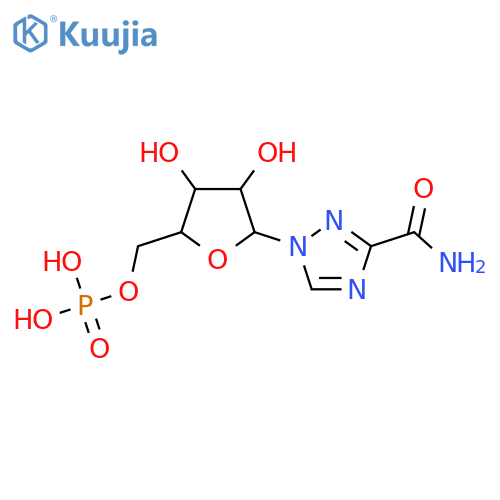 1-(5-O-phosphono-beta-D-ribofuranosyl)-1H-1,2,4-triazole-3-carboxamide structure