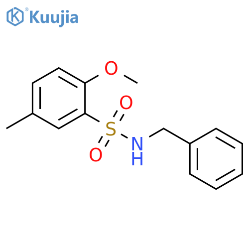 N-benzyl-2-methoxy-5-methylbenzene-1-sulfonamide structure