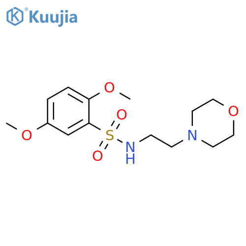 2,5-dimethoxy-N-2-(morpholin-4-yl)ethylbenzene-1-sulfonamide structure
