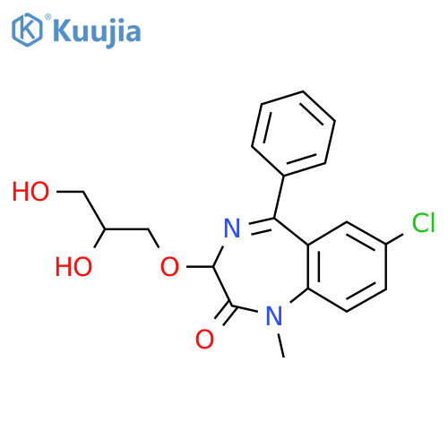 1,3-Dihydro-7-chloro-3-(2,3-dihydroxypropoxy)-1-methyl-5-phenyl-2H-1,4-benzodiazepin-2-one structure