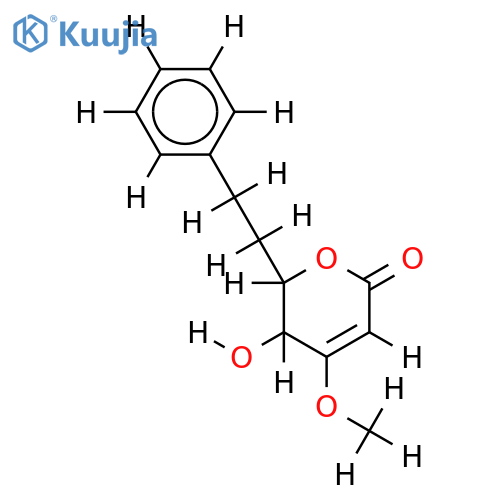 (5RS,6RS)-5,6--Dihydro-5-hydroxy-4-methoxy-6-(2-phenylethyl)-2H-pyran-2-one structure