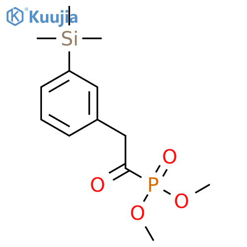PHOSPHONIC ACID, [[3-(TRIMETHYLSILYL)PHENYL]ACETYL]-, DIMETHYL ESTER structure