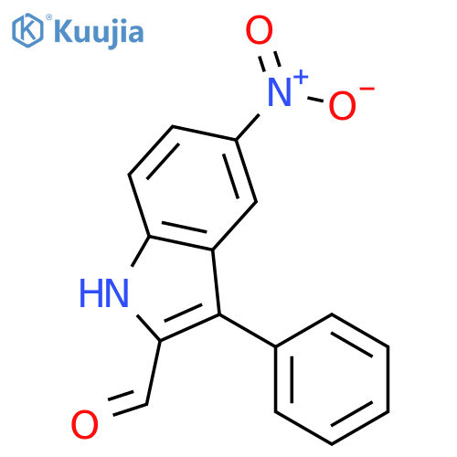 1H-INDOLE-2-CARBOXALDEHYDE, 5-NITRO-3-PHENYL- structure