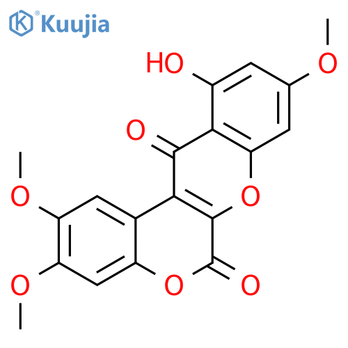 11-hydroxy-2,3,9-trimethoxy-chromeno[3,4-b]chromene-6,12-dione structure