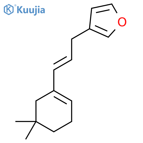 3-[(E)-3-(5,5-Dimethyl-1-cyclohexenyl)-prop-2-enyl]-furan structure