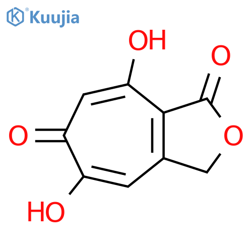 1H-Cyclohepta[c]furan-1,6(3H)-dione,5,8-dihydroxy- structure