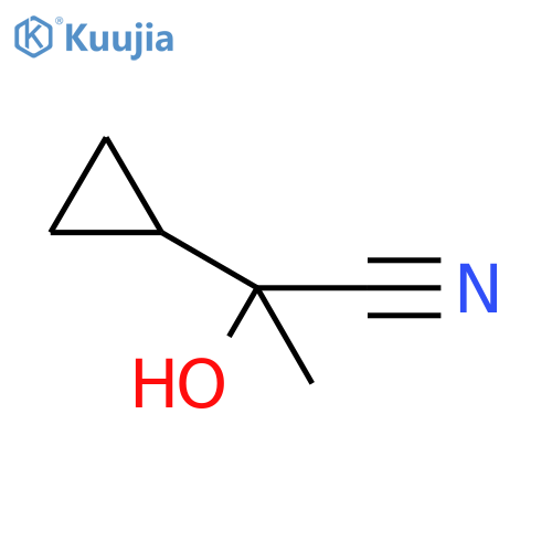 2-cyclopropyl-2-hydroxypropanenitrile structure