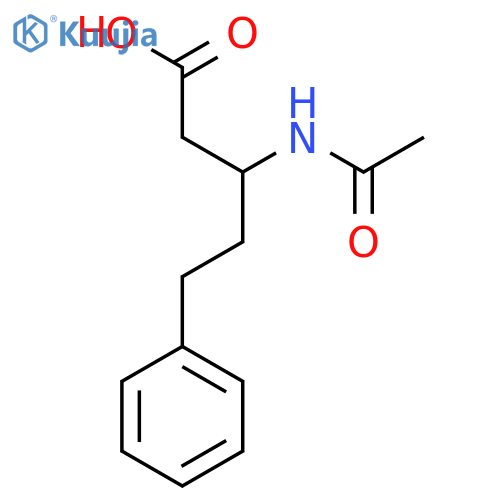 3-Acetamido-5-phenylpentanoic acid structure