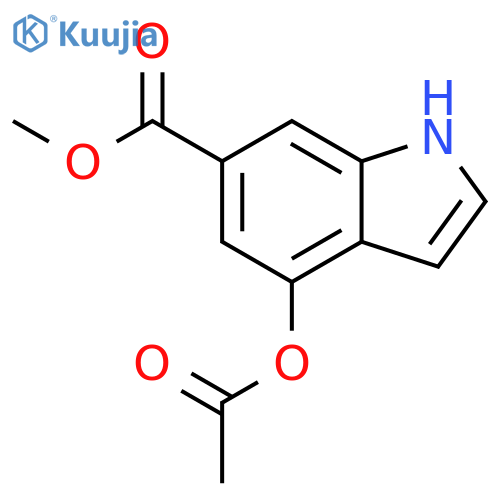 Methyl 4-(acetyloxy)-1H-indole-6-carboxylate structure