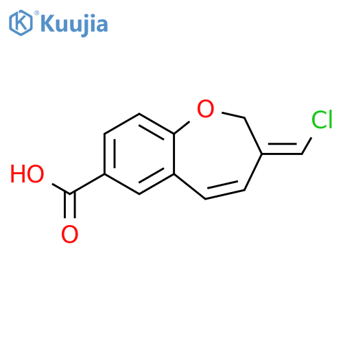 1-Benzoxepin-7-carboxylic acid, 3-(chloromethylene)-2,3-dihydro-, (3Z)- structure