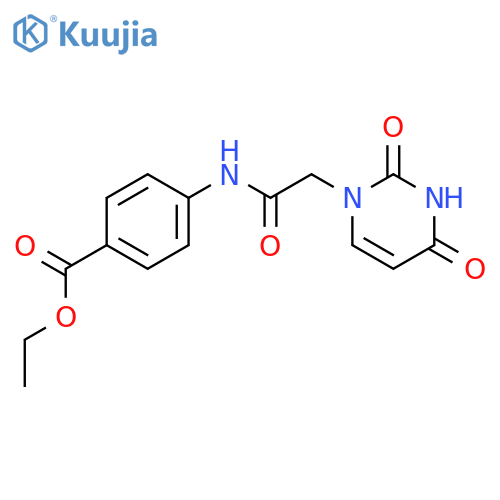 Ethyl 4-[[2-(2,4-dioxopyrimidin-1-yl)acetyl]amino]benzoate structure
