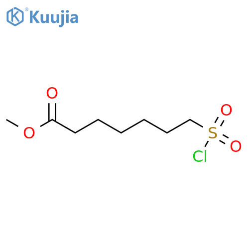 Heptanoic acid, 7-(chlorosulfonyl)-, methyl ester structure