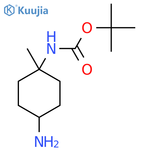 tert-butyl trans-N-(4-amino-1-methyl-cyclohexyl)carbamate structure