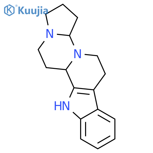 1,2,3,3a,5,6,11,11b,12,13-decahydro-pyrrolo[2'',1'':2',3']pyrimido[1',6':1,2]pyrido[3,4-b]indole structure