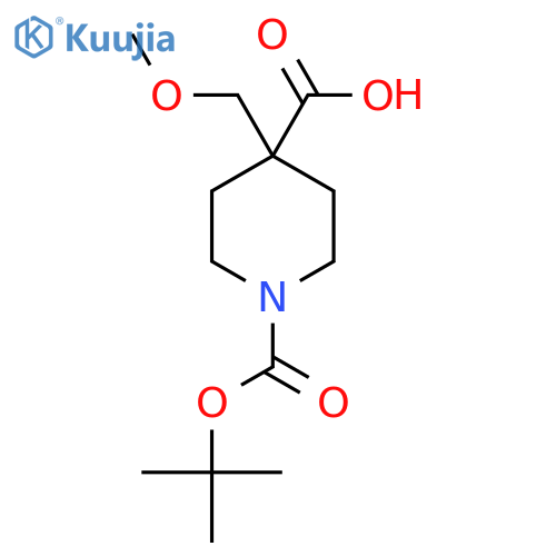 1-(tert-Butoxy)carbonyl-4-(methoxymethyl)piperidine-4-carboxylic Acid structure