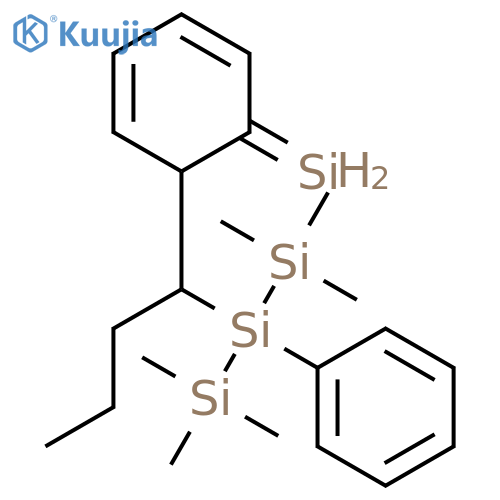 Silylene,phenyl[4-[2,2,2-trimethyl-1-phenyl-1-(trimethylsilyl)disilanyl]butyl]- structure