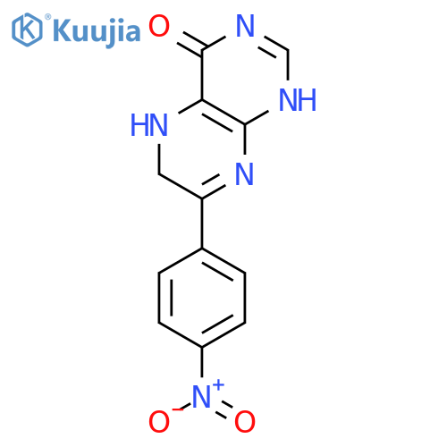 4(1H)-PTERIDINONE, 5,6-DIHYDRO-7-(4-NITROPHENYL)- structure