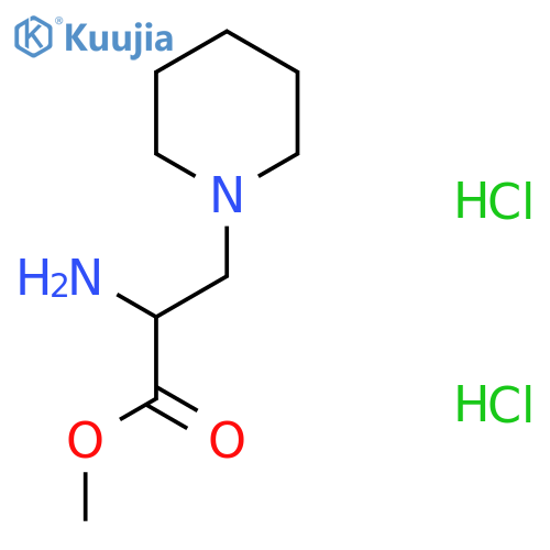 Methyl 2-amino-3-(piperidin-1-yl)propanoate dihydrochloride structure