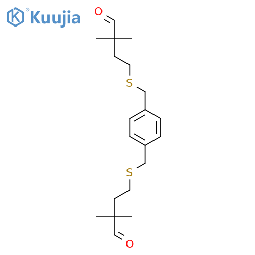 BUTANAL, 4,4'-[1,4-PHENYLENEBIS(METHYLENETHIO)]BIS[2,2-DIMETHYL- structure