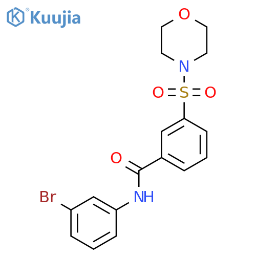 N-(3-bromophenyl)-3-(morpholine-4-sulfonyl)benzamide structure