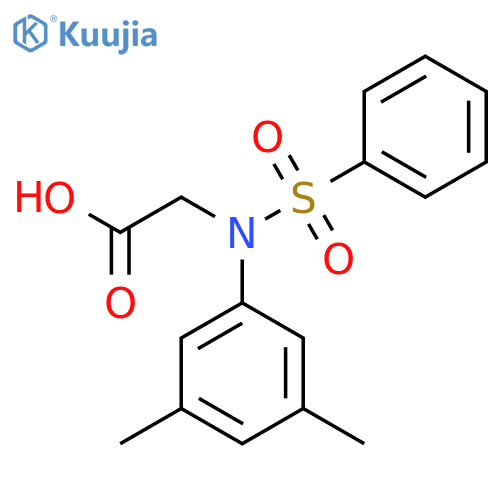 n-(3,5-Dimethylphenyl)-n-(phenylsulfonyl)glycine structure