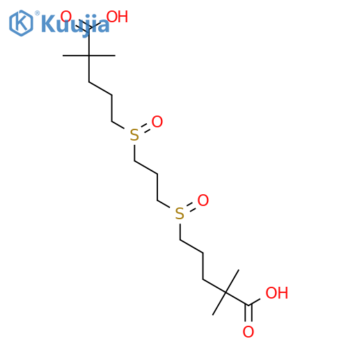 Pentanoic acid, 5,5'-[1,3-propanediylbis(sulfinyl)]bis[2,2-dimethyl- structure