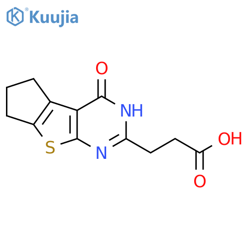 3-{12-oxo-7-thia-9,11-diazatricyclo[6.4.0.02,?]dodeca-1(8),2(6),10-trien-10-yl}propanoic acid structure