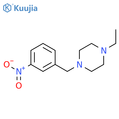 1-ethyl-4-(3-nitrophenyl)methylpiperazine structure