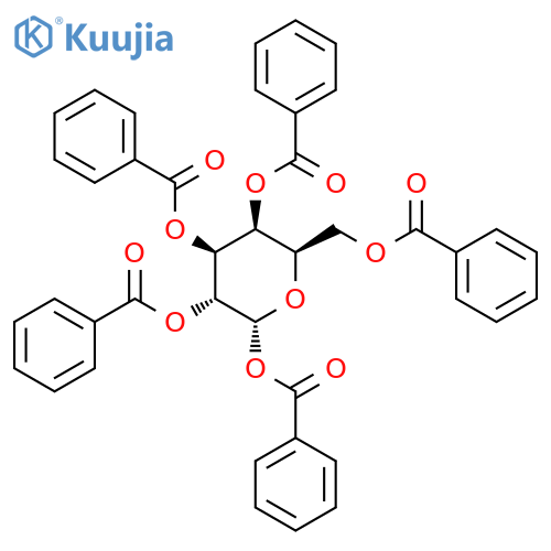 1,2,3,4,6-Penta-O-benzoyl-a-D-galactopyranose structure
