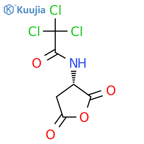ACETAMIDE, 2,2,2-TRICHLORO-N-[(3S)-TETRAHYDRO-2,5-DIOXO-3-FURANYL]- structure