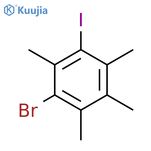 Benzene, 1-bromo-3-iodo-2,4,5,6-tetramethyl- structure