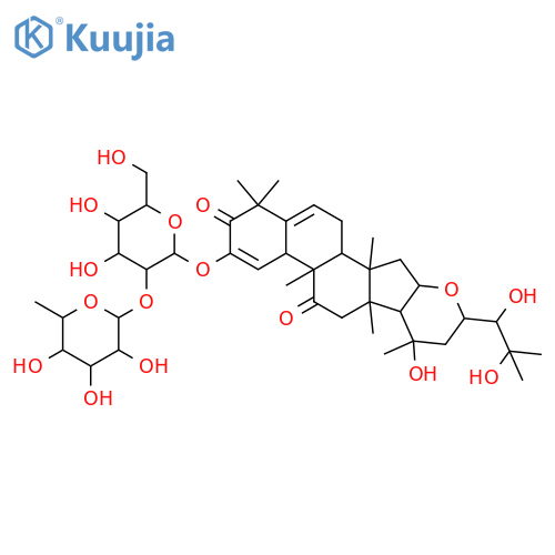 16,23-Epoxy-2,20,24,25-tetrahydroxycucurbita-1,5-diene-3,11-dione; (16α,20S,23R,24ξ)-form, 2-O-[α-L-Rhamnopyranosyl-(1→2)-β-D-glucopyranoside] structure