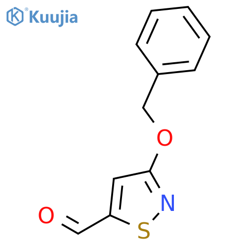 5-ISOTHIAZOLECARBOXALDEHYDE, 3-(PHENYLMETHOXY)- structure