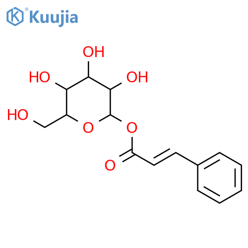(2S,3R,4S,5S,6R)-3,4,5-trihydroxy-6-(hydroxymethyl)tetrahydro-2H-pyran-2-yl cinnamate structure