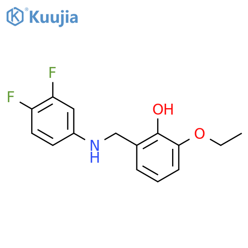 2-{[(3,4-Difluorophenyl)amino]methyl}-6-ethoxyphenol structure