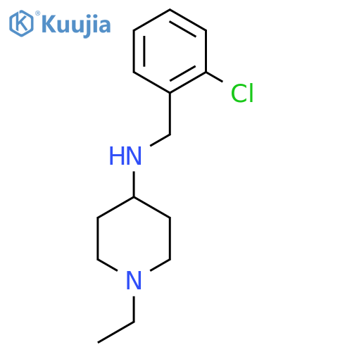 N-[(2-Chlorophenyl)methyl]-1-ethylpiperidin-4-amine structure