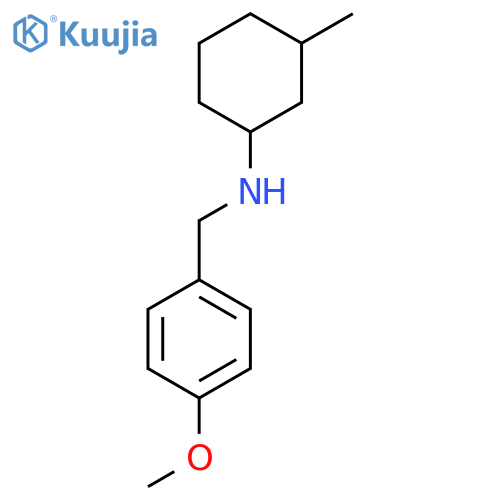N-[(4-Methoxyphenyl)methyl]-3-methylcyclohexan-1-amine structure