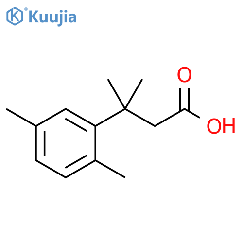 3-(2,5-dimethylphenyl)-3-methylbutanoic acid structure