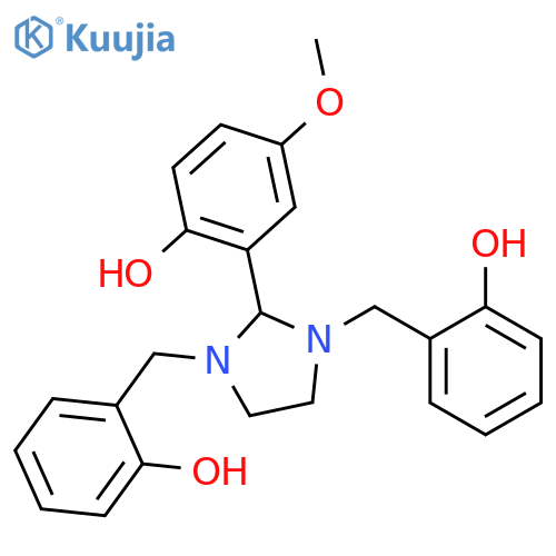 2-[1,3-Bis-(2-hydroxy-benzyl)-imidazolidin-2-yl]-4-methoxy-phenol structure