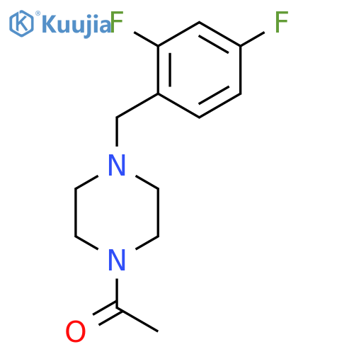 1-Acetyl-4-(2,4-difluorobenzyl)piperazine structure