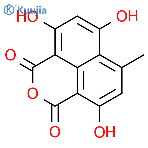 2,4,7-trihydroxy-5-methyl-naphthalene-1,8-dicarboxylic acid anhydride structure