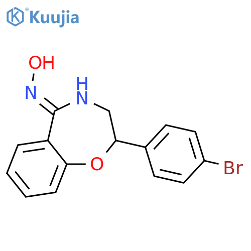 1,4-Benzoxazepin-5(2H)-one, 2-(4-bromophenyl)-3,4-dihydro-, oxime structure