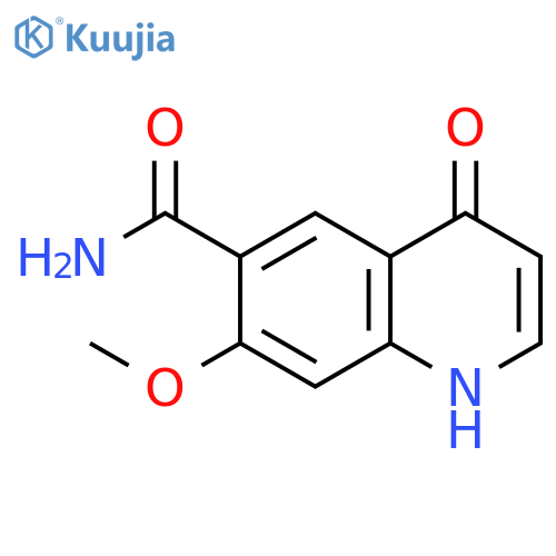1,4-Dihydro-7-methoxy-4-oxo-6-quinolinecarboxamide structure